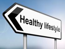 arrow pointing left reading "healthy lifestyle"